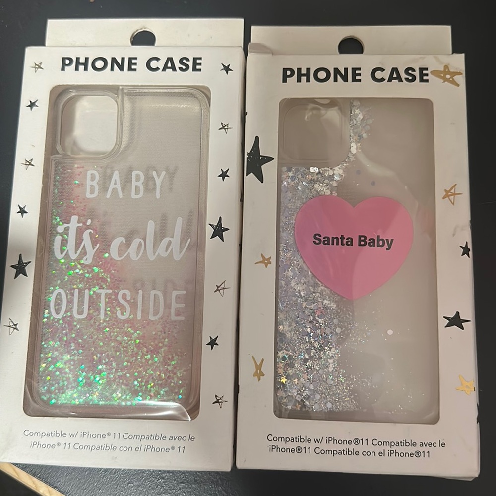 two christmas iPhone 11 cases. never been used